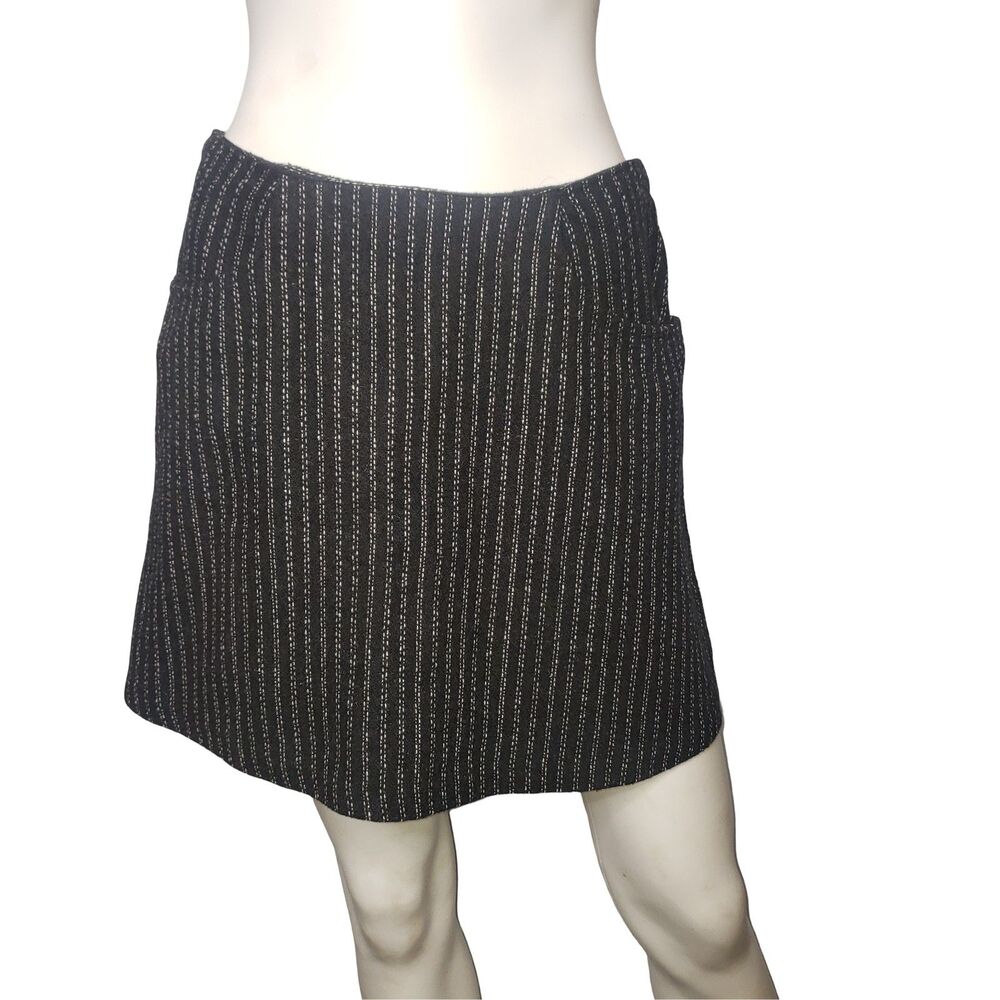 Vintage 90's JOULE ENERGIE Black Wool A Line Mini Skirt Juniors Size 9